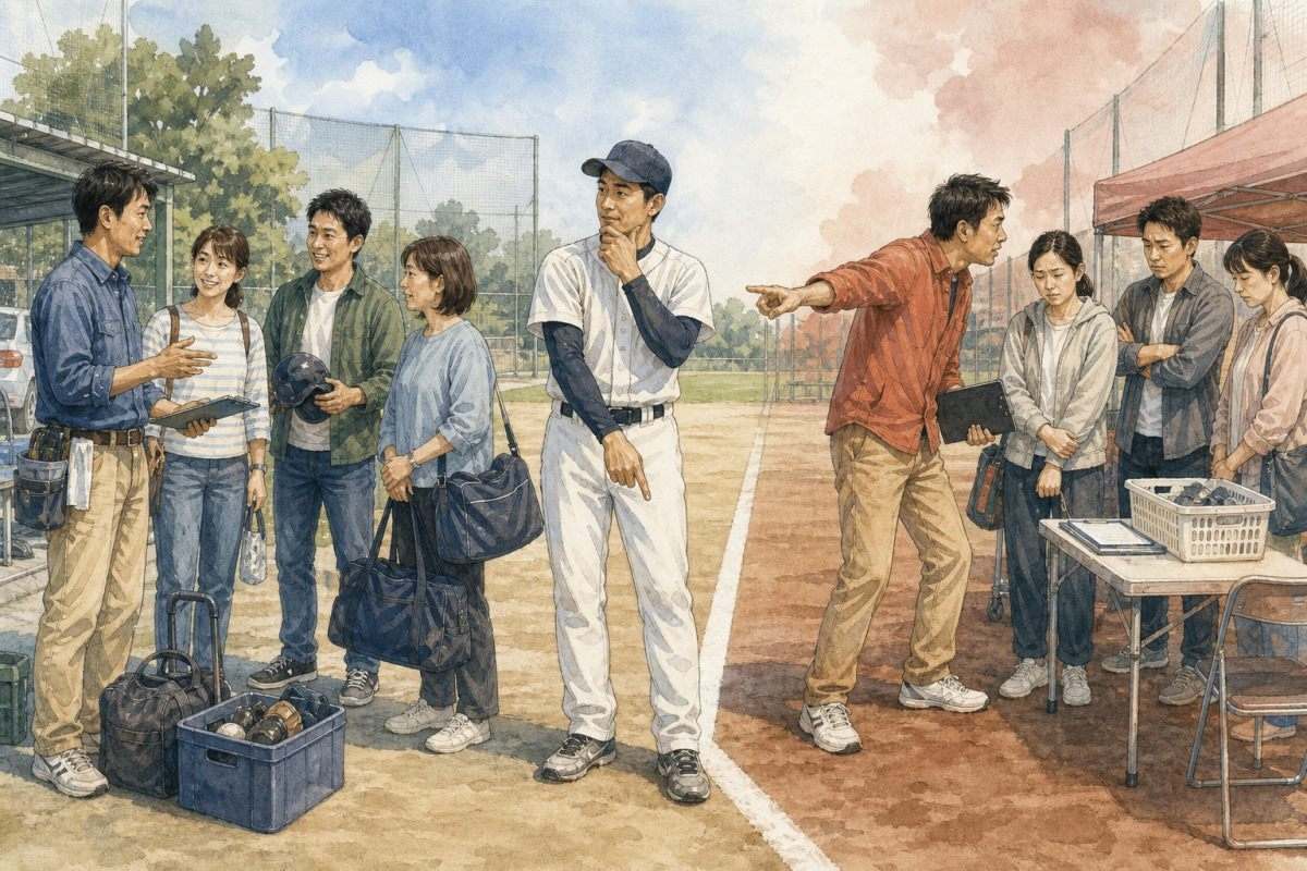 少年野球の保護者は職業ではなく境界線を守る行動で判断するイメージ