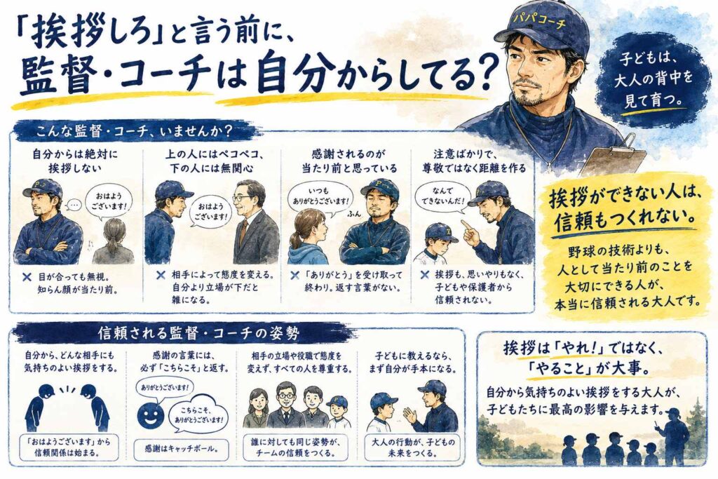 挨拶できない監督コーチ