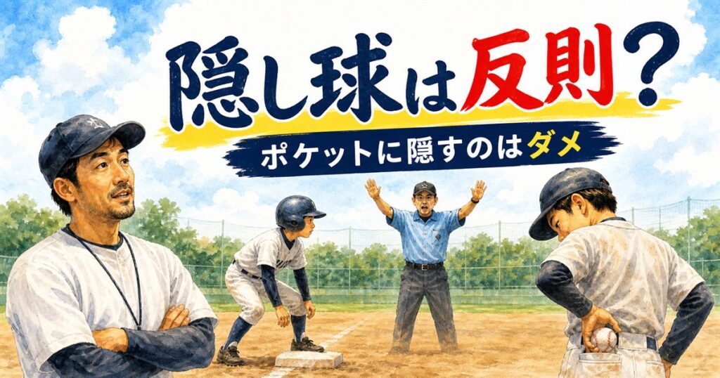 野球の隠し球は反則か、ポケットに隠す行為を解説