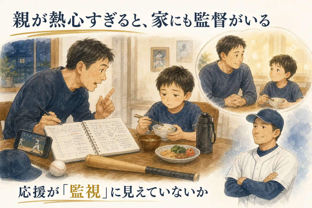 少年野球で親が熱心すぎると応援が監視に見える場面
