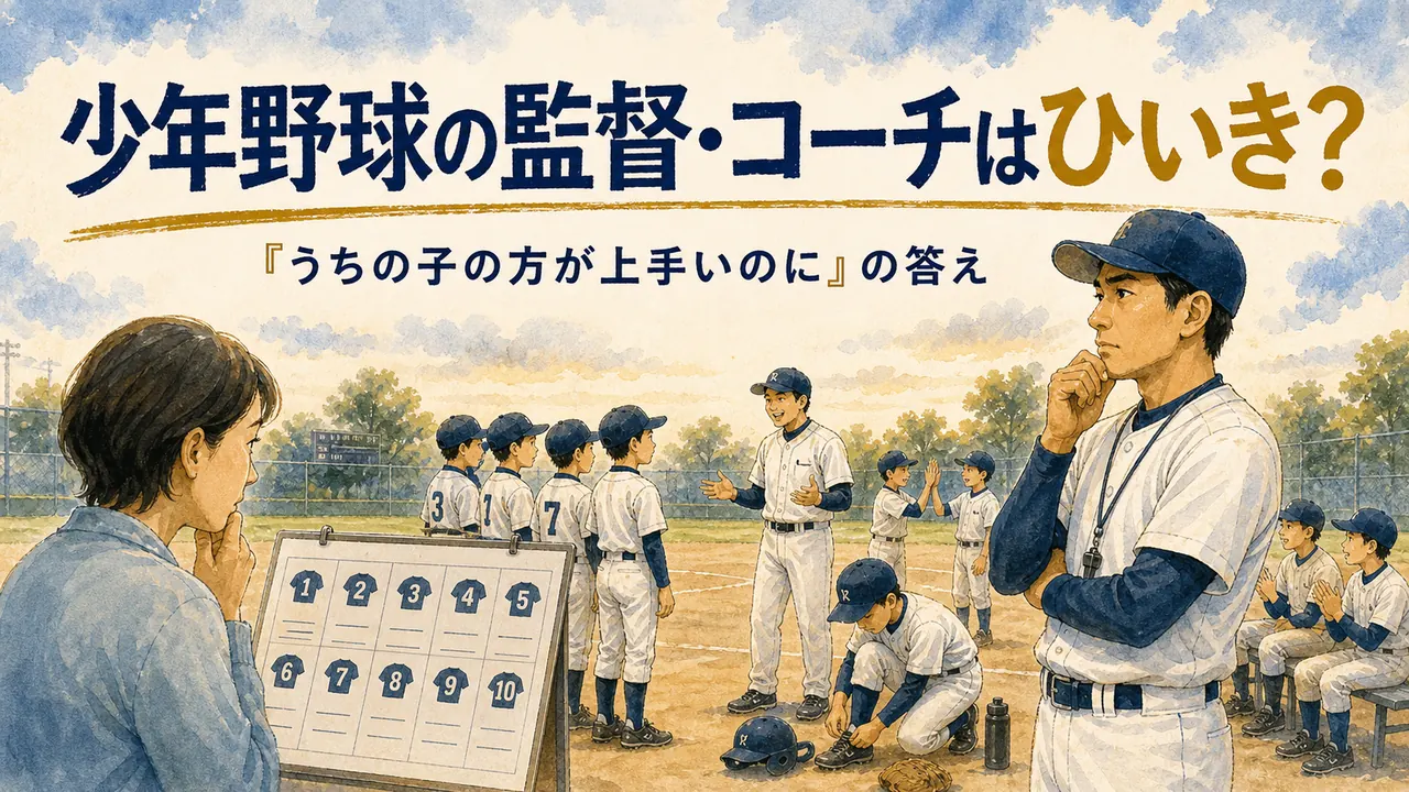 少年野球で監督やコーチのひいきを疑う親と選手を評価する指導者