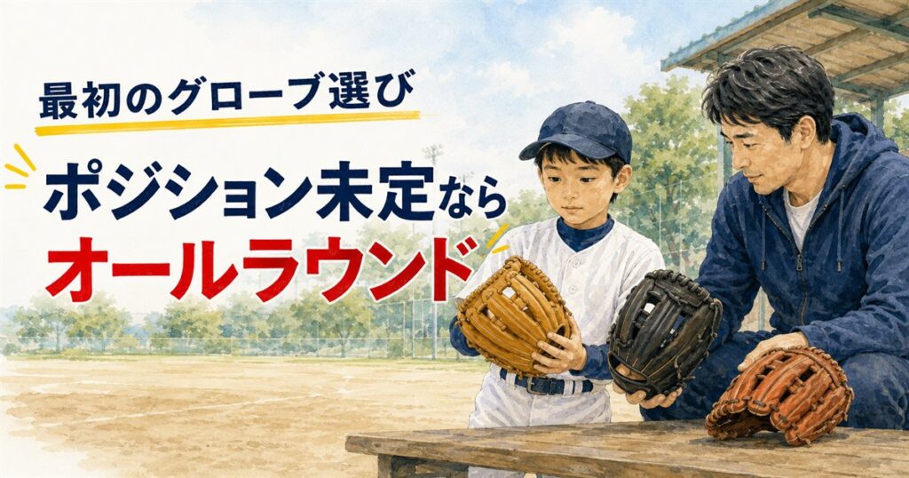 少年野球の初心者がポジション未定でオールラウンドグローブを選ぶ