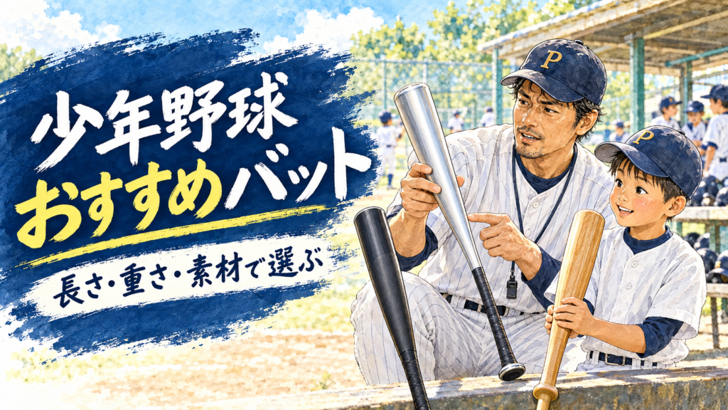 少年野球のおすすめバットを長さ・重さ・素材で選ぶパパコーチ