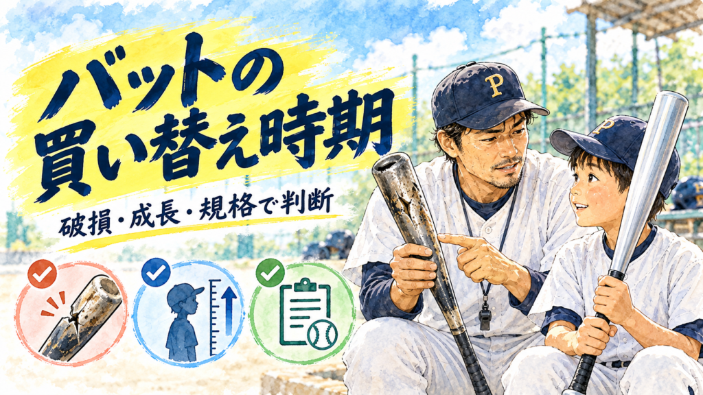 少年野球バットの買い替え時期を破損・成長・規格で判断する親子